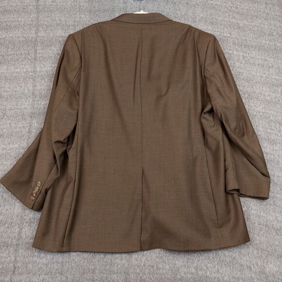 Lauren Ralph Lauren 2 Piece Suit Mens 52R Pants 50x28.5 Wool Cashmere Brown - Picture 4 of 12